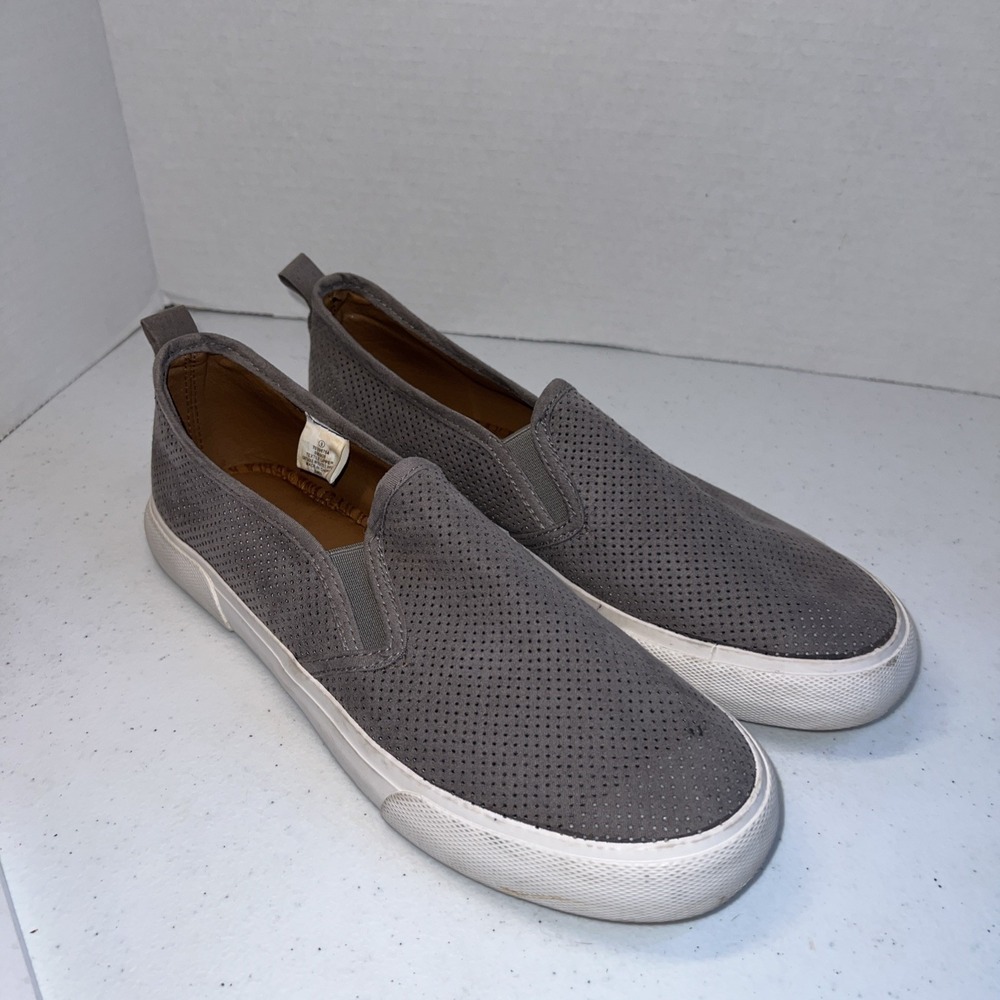 Tommy Bahama Shoes Womens Sz 9 Loafer Sneakers Flats Gray Canvas Slip On Low Top